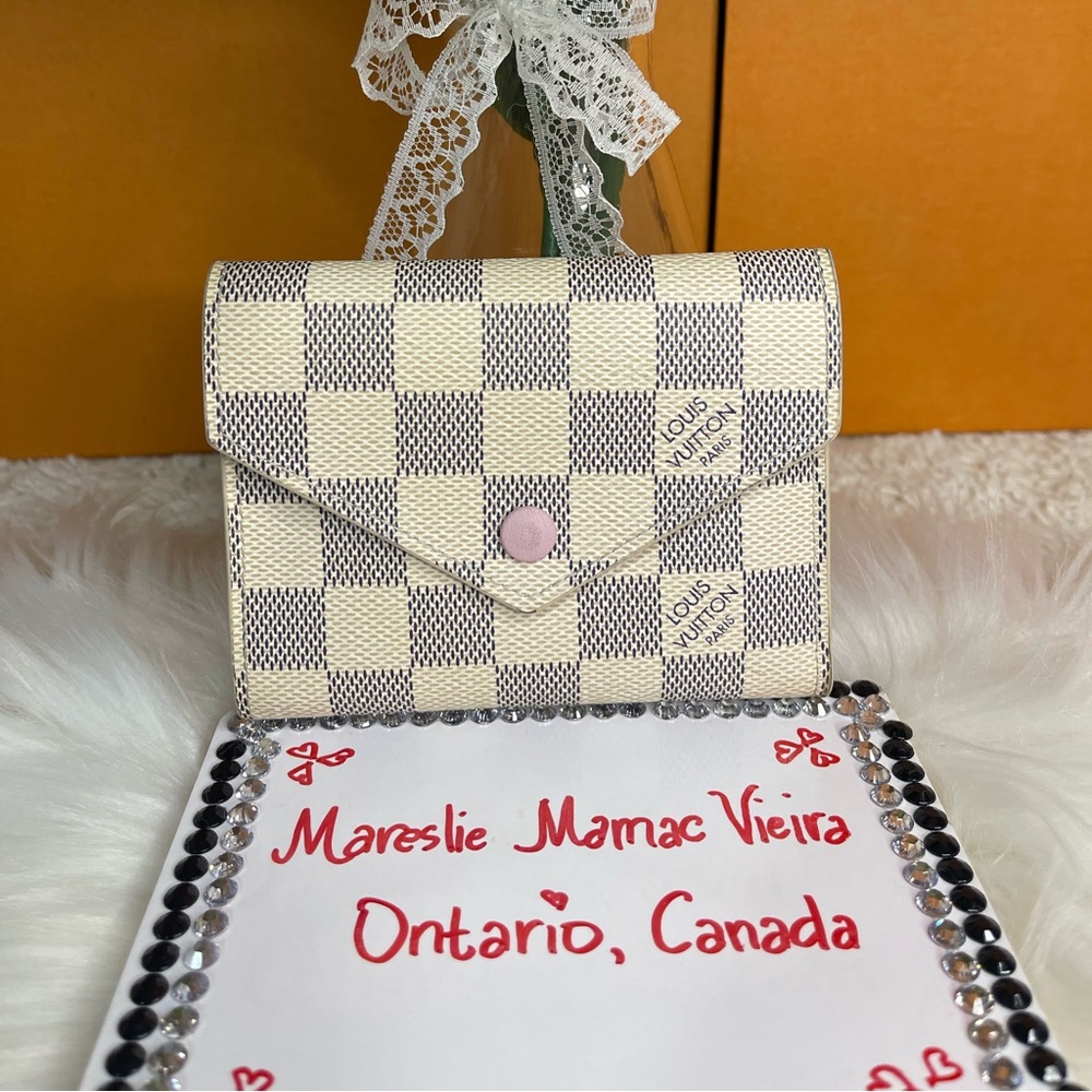 🌸Damier Azur Portefeuille Victorine Trifold Wallet